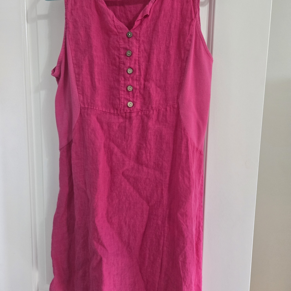 Trrzo Millennio Hot Pink Linen Dress